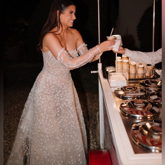 Milla Nova Coco Bridal Gown Nude Size 8 - Picture 6 of 11